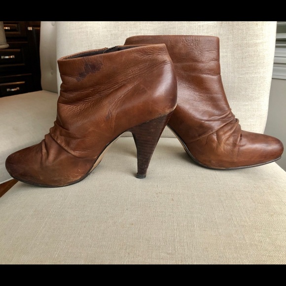 Aldo Leather Brown Booties, 4” Heel, GUC - Picture 3 of 12